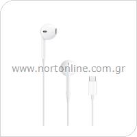 Hands Free Stereo Apple Earpods MTJY3 USB C με Χειριστήριο & Μικρόφωνο (Ασυσκεύαστο)