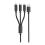 USB 2.0 Cable Foneng XS07 3in1 USB A to micro USB & USB C & Lightning 3A 1.2m Black