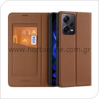 Flip Case Dux Ducis Skin X2 Wallet Xiaomi Redmi Note 12 Brown
