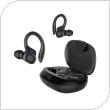 True Wireless Ακουστικά Bluetooth Devia Pop1 EM408 Sport Smart Μαύρο
