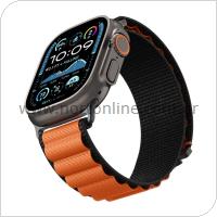 Λουράκι Spigen WBF1 Apple Watch (44/ 45/ 46/ 49mm) Μαύρο-Πορτοκαλί
