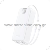 Φορτιστής Ανάγκης Foneng PX108 22.5W 30000mAh με 3 Ενσωματωμένα Καλώδια Λευκό