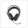 Ενσύρματα Ακουστικά Κεφαλής Maxlife MXGH-200 Gaming Μαύρο