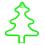 Neon LED Forever Light FLNE16 CHRISTMAS TREE (USB/Μπαταρίας & On/Off) Πράσινο