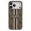 Θήκη PU Guess MagSafe Apple iPhone 17 Pro Max Hardcase Printed Stripes 4G Καφέ