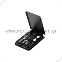 Multi-Functional Box for Smartphones Budi 515C with 6 Cable Types Black