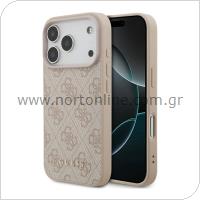 Θήκη PU Guess Apple iPhone 17 Pro Hardcase Classic 4G Ροζ