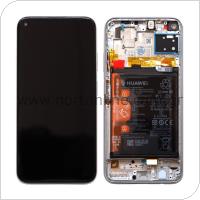 LCD with Middle Plate and Battery Huawei P40 Lite Breathing Crystal (Original)