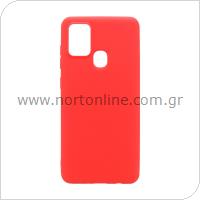 Θήκη Soft TPU inos Samsung A217F Galaxy A21s S-Cover Κόκκινο