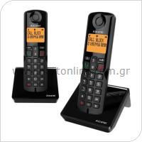 Ασύρματο Τηλέφωνο Alcatel S280 Duo με Δυνατότητα Αποκλεισμού Κλήσεων Μαύρο