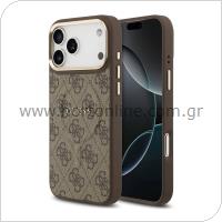 Θήκη PU Guess MagSafe Apple iPhone 17 Pro Max Hardcase Classic 4G Καφέ