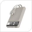 Power Bank Devia EA174 22.5W 10000mAh with 2 Built-in Cables Extreme Ivory