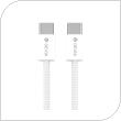 USB 2.0 Cable Devia EC325 Braided USB C to USB C PD 60W 1m Smart White