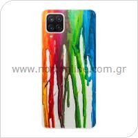 Θήκη TPU inos Samsung A125F Galaxy A12/ A127F Galaxy A12 Nacho/ M127F Galaxy M12 Art Theme Vertical Watercolor