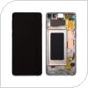 LCD with Touch Screen & Front Cover Samsung G973F Galaxy S10 Prism Silver (Original)