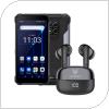 Κινητό Τηλέφωνο Hammer Construction 4G (Dual SIM) 128GB 6GB RAM NFC Μαύρο-Ασημί + Audeeo AO-TWSLED1