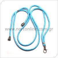 Universal Neck Strap inos for Mobile Phones Light Blue-Silver