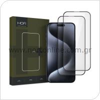 Tempered Glass Full Face Hofi Premium Pro+ Apple iPhone 16 Black (2 pcs)