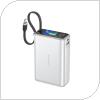 Φορτιστής Ανάγκης Foneng PX132 65W 20000mAh με 3 Θύρες & Έγχρωμη Οθόνη Ασημί