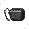 Θήκη Σιλικόνης Spigen Rugged Armor Apple AirPods Pro 3 με Γάντζο Μαύρο