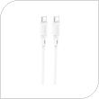 USB 2.0 Cable Foneng X120 Silicone USB C to USB C 100W 1m White
