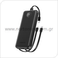 Φορτιστής Ανάγκης Foneng PX106 22.5W 10000mAh με 3 Ενσωματωμένα Καλώδια Μαύρο