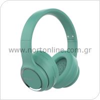 Ασύρματα Ακουστικά Κεφαλής Devia EM039 Kintone Ανοικτό Πράσινο