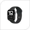 Apple Watch Series 10 GPS 42mm Aluminum Μαύρο με Sport Band Small-Medium Μαύρο