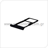 Sim & SD Card Holder Samsung A256B Galaxy A25 5G Black (Original)