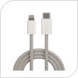 USB 2.0 Cable Maxlife MXUC-06 Braided USB C to Lightning PD 20W 1m Grey