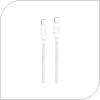 Καλώδιο Σύνδεσης USB 2.0 Foneng XS02 Braided USB C σε USB C 60W 1.2m Λευκό