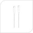 USB 2.0 Cable Foneng XS02 Braided USB C to USB C 60W 1.2m White