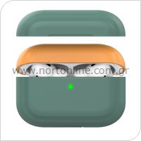Θήκη Σιλικόνης AhaStyle PT-P2 Apple AirPods Pro DuoTone Χακί-Πορτοκαλί