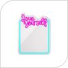 Neon LED Forever Light Καθρέπτης FMNE01 LOVE YOURSELF Μπλε-Ροζ