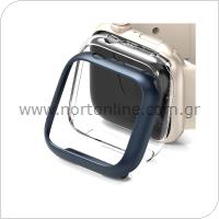 PC Case Ringke Slim Apple Watch 7/ 8 41mm Clear & Metallic Blue (2 pcs)