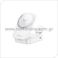 Wireless Charger Magnetic 3in1 Borofone BQ38 15W White