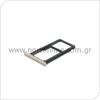 Sim & SD Card Holder Huawei P10 Lite (Dual SIM) Pearl White (OEM)