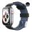 Λουράκι Σιλικόνης Ahastyle WA11 Duotone Premium Silicone Apple Watch (42/ 44/ 45mm) Μαύρο-Σκούρο Μπλε