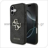 Θήκη PU Guess Apple iPhone 17 Hardcase Big Logo 4G Μαύρο