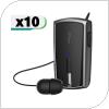 Ακουστικό Bluetooth iPro RH120 Retractable Μαύρο-Γκρι (10 τεμ.)