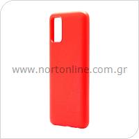 Liquid Silicon inos Samsung A025F Galaxy A02s L-Cover Red