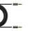 Audio Aux Cable inos Braided 3.5mm/3.5mm 1m Black
