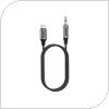 Audio Aux Cable Foneng BM31 Metal USB C to 3.5mm 1m Black