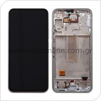 LCD with Touch Screen & Front Cover Samsung A346B Galaxy A34 5G Silver (Original)