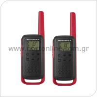 Walkie Talkie Motorola Talkabout T62 & Φορτιστής Μαύρο-Κόκκινο (2 τεμ.)