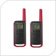 Walkie Talkie Motorola Talkabout T62 & Φορτιστής Μαύρο-Κόκκινο (2 τεμ.)