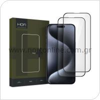 Tempered Glass Full Face Hofi Premium Pro+ Apple iPhone 16 Pro Μαύρο (2 τεμ.)