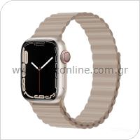 Strap Devia Sport3 Silicone Magnet Apple Watch (38/ 40/ 41mm) Deluxe Khaki
