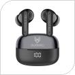 True Wireless Ακουστικά Bluetooth Audeeo AO-TWSLED1 Μαύρο