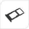 Βάση Κάρτας Sim & SD Huawei P Smart (2019) Μαύρο (OEM)